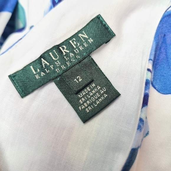 Lauren Ralph Lauren Cotton Blend Floral Dress, Size Medium - Picture 9 of 9